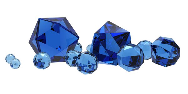 Isolated beautiful sapphires