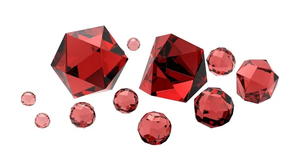 Isolated beautiful rubies Stock Picture