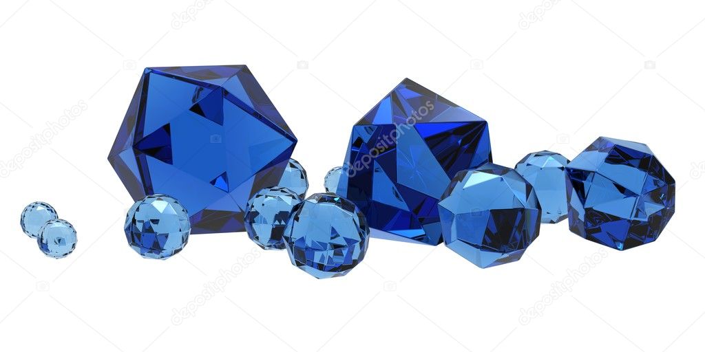 Isolated beautiful sapphires