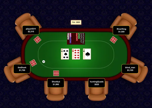Poker Online Flop — Stockfoto