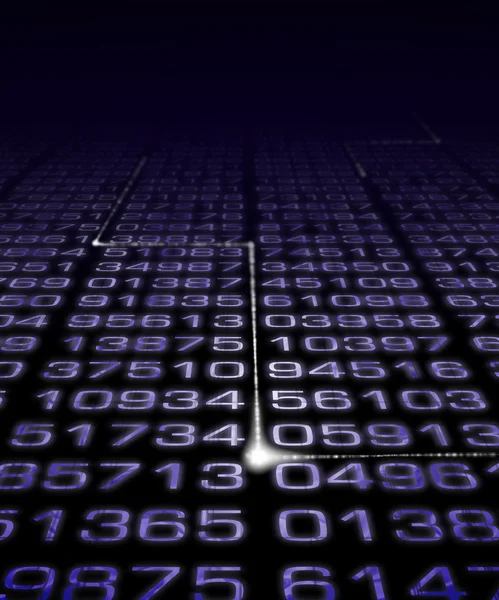 Цифровая матрица чисел — стоковое фото