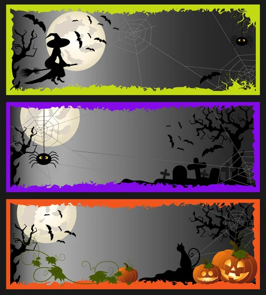 Halloween template banners — Stock Vector