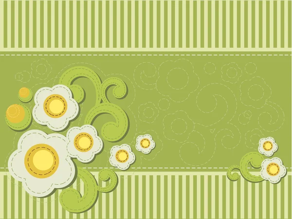 Costurado padrão decorativo floral Ilustrações De Bancos De Imagens Sem Royalties