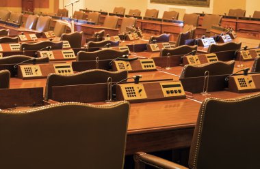 Court Room in State Capitol Building clipart