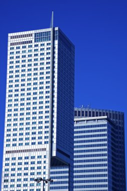 Modern buildings in downtown of Warsaw clipart