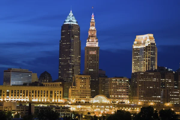 Cleveland gezien laat in de avond — Stockfoto