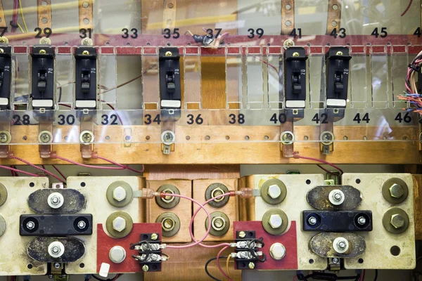 Paneles de disyuntores en central eléctrica —  Fotos de Stock