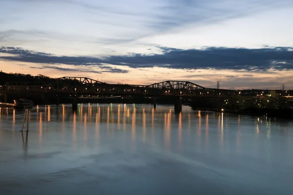 Cincinnati, ohio folyó a Bridge — Stock Fotó