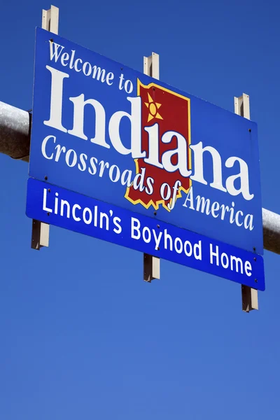 Welcome to Indiana sign — Stock Photo, Image