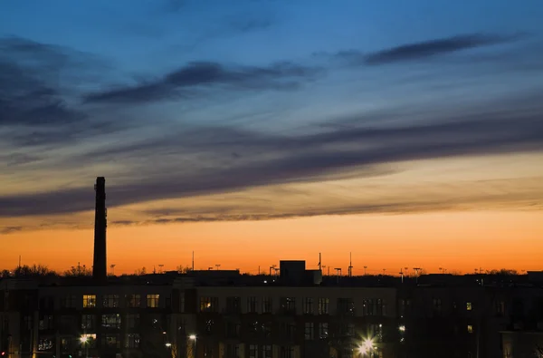 Sonnenuntergang in der Stadt — Stockfoto