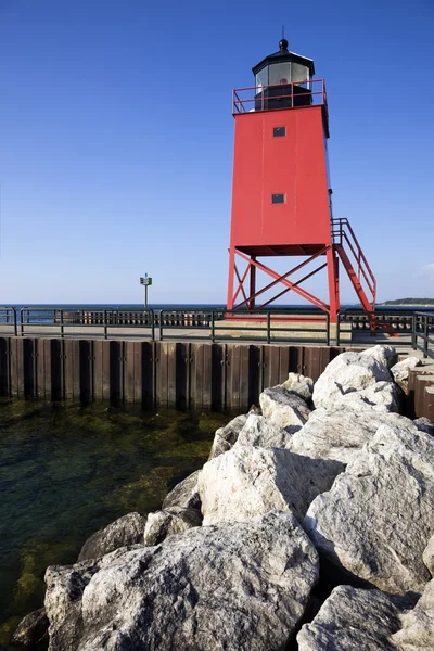 Charlevoix South Pier — Stock Photo, Image