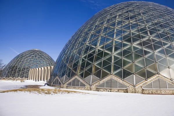 Domes of a Botanic Garden in Milwaukee — Stock Photo, Image