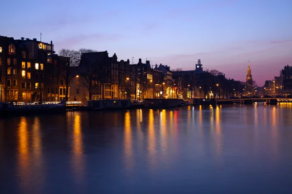 Вечер в Амстердаме — стоковое фото