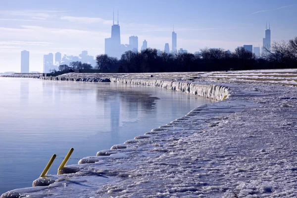 在芝加哥冬天的早晨 — 图库照片