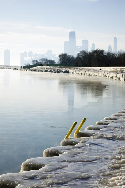 Январь утром в Чикаго — стоковое фото