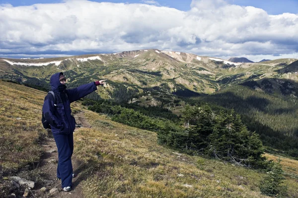 stock image Toursit in Rockies