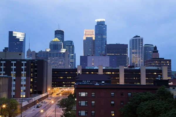 Noite azul em Minneapolis — Fotografia de Stock