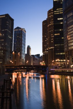 Chicago from the river clipart