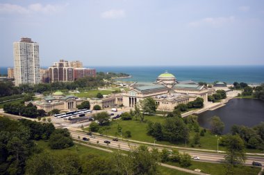 Lake front in Chicago clipart