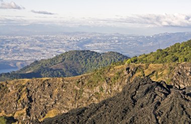 Guatemala City seen from Pacaya Volcano clipart