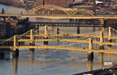 Bridges in Downtown Pittsburgh clipart