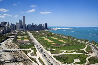 Grant Park in Chicago clipart