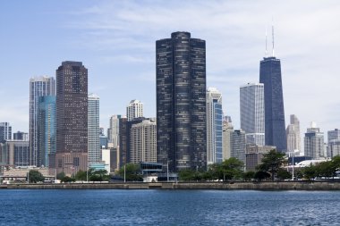 Chicago seen from Lake Michigan clipart