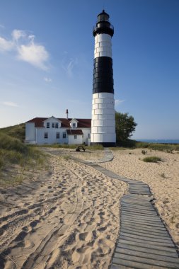 büyük bir sable işaret feneri Michigan.