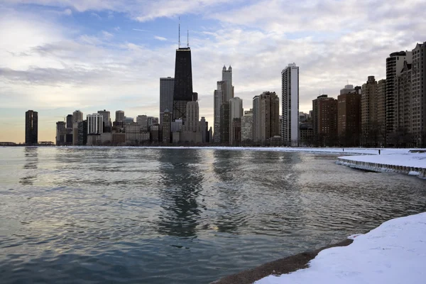 Winter in der Innenstadt Chicagos — Stockfoto