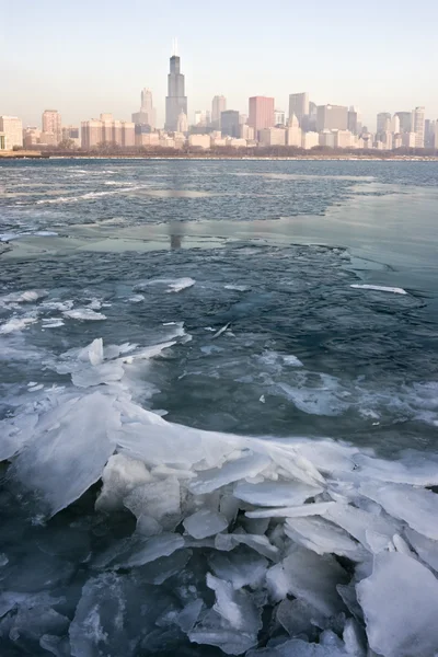 Freezy ochtend in chicago — Stockfoto