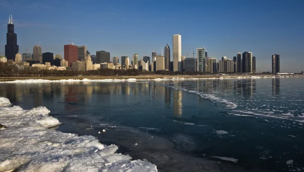 Zima w chicago — Zdjęcie stockowe