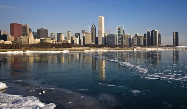 Vinter i Chicago – stockfoto