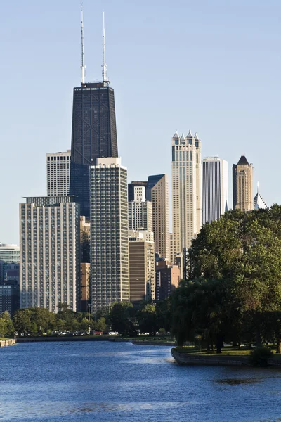 Центр міста видно з Lincoln Park — стокове фото