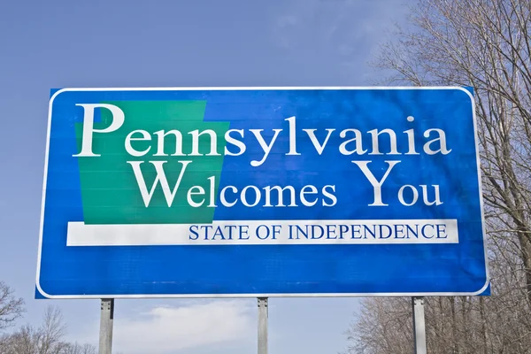 Добро пожаловать в Пенсильванию — стоковое фото