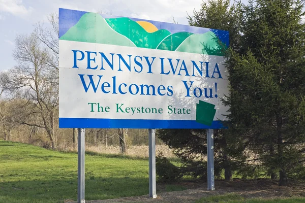 Pennsylvania señal de bienvenida —  Fotos de Stock