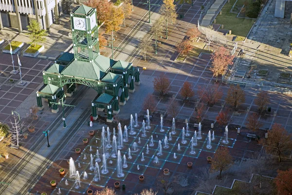 Площадь Часовой башни в центре Мемфиса — стоковое фото