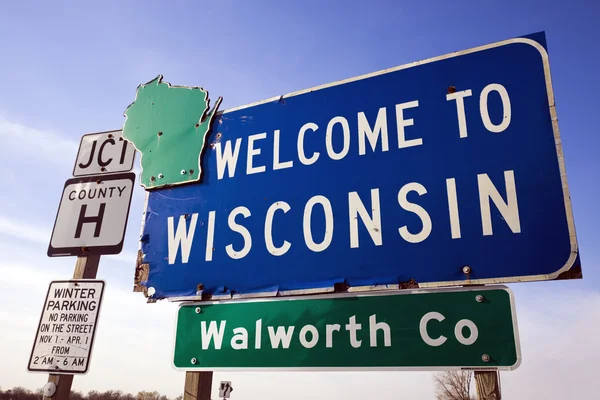 Wisconsin'e hoş geldiniz — Stok fotoğraf