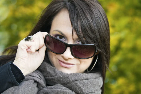 stock image Girl with sunglasses