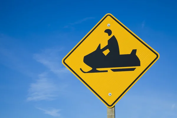 Dikkat et! kar motosikletleri! — Stok fotoğraf