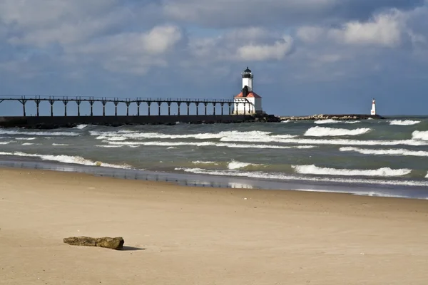 Michigan City deniz feneri — Stok fotoğraf