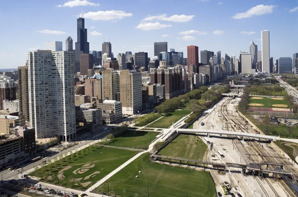 市中心的芝加哥 — 图库照片