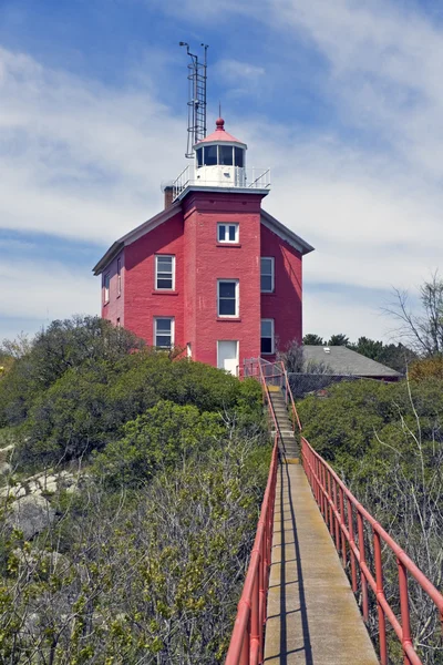 stock image Marquette Harbor Lighthouse
