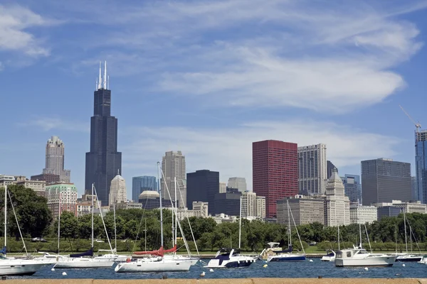 Chicago z Michiganské jezero — Stock fotografie