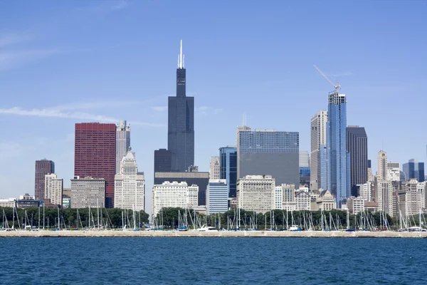 Chicago gezien van lake michigan — Stockfoto