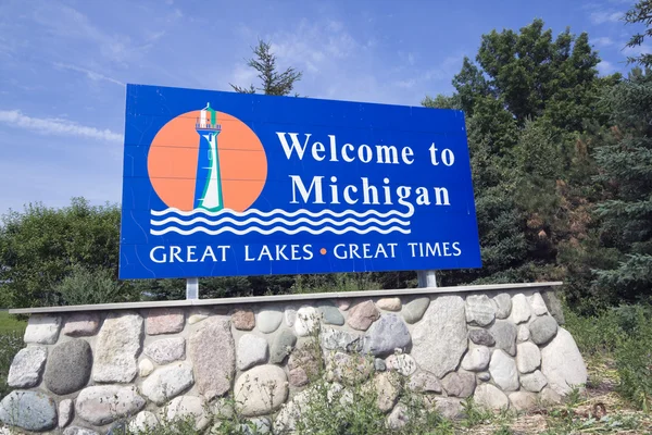 Michigan välkommet tecken — Stockfoto