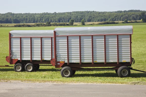 Trailers in the field — Stock Photo, Image