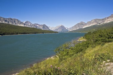 Glacier Ulusal Parkı Montana.