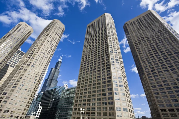 Appartement gebouwen in chicago — Stockfoto