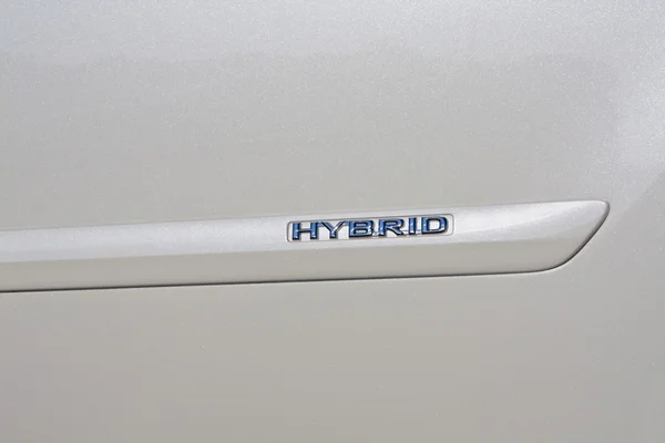 stock image Side of a Hybrid car