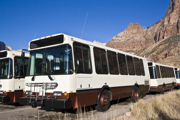 Autobusy wahadłowe Zion — Zdjęcie stockowe